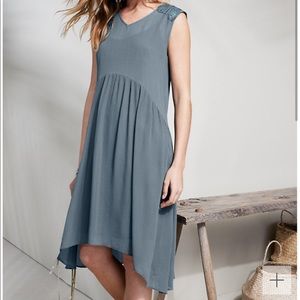 garnet hill lace-inset silk midi dress